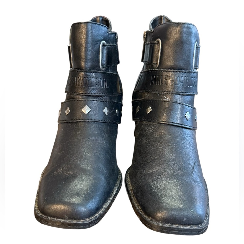 Harley-Davidson Bridgit Shootie Black Leather Bootie Women’s Size 7.5 - Picture 4 of 11